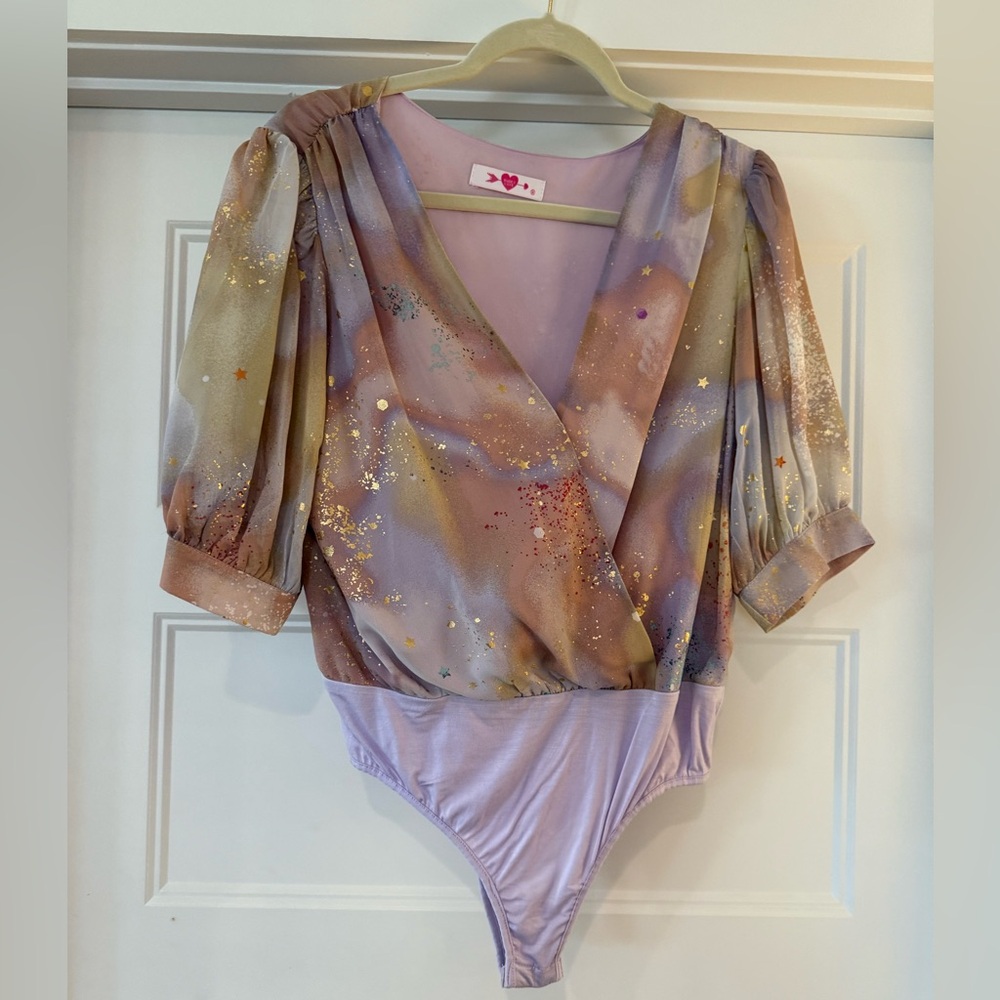 Buddy Love Colorful Star-Patterned Bodysuit size M